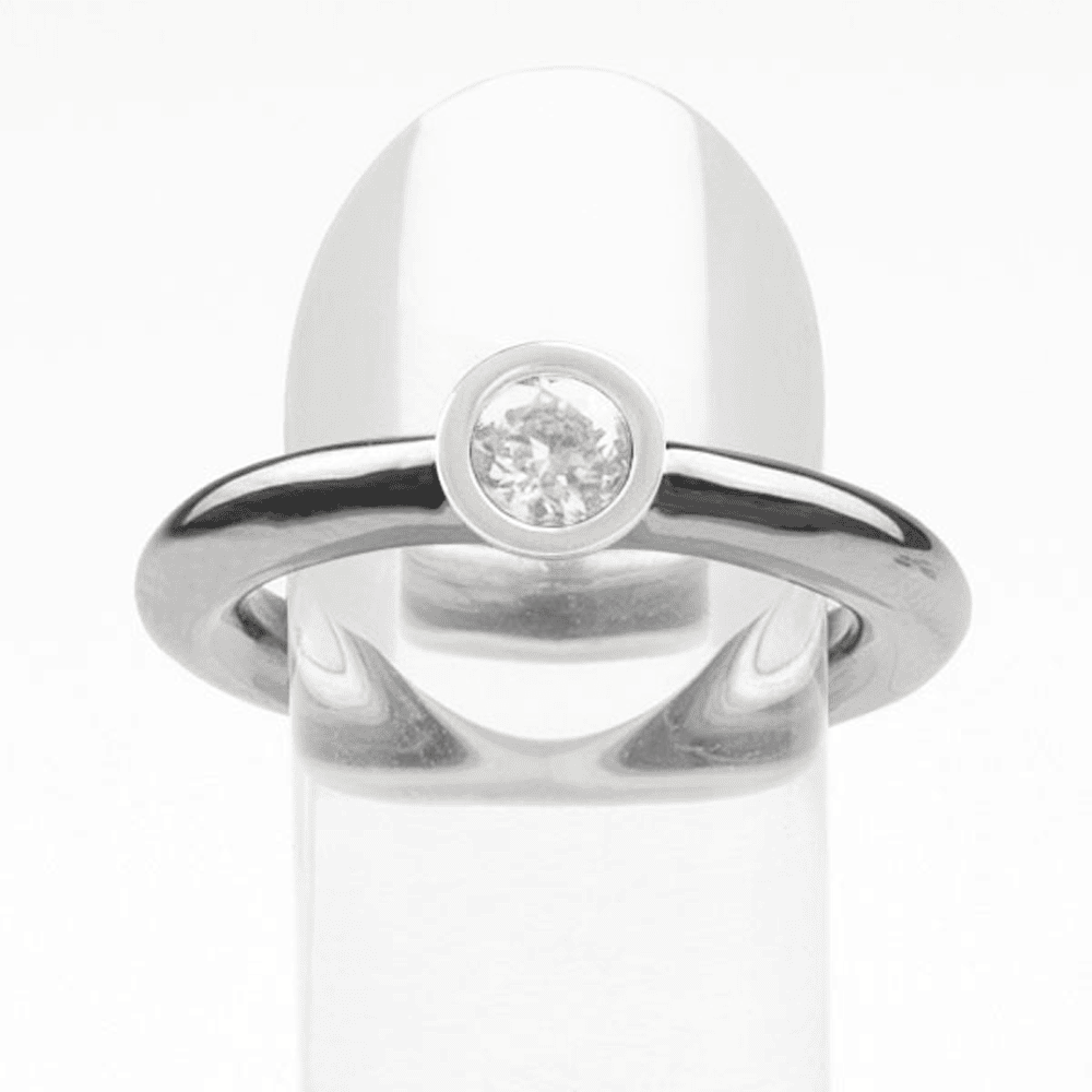 Stackerring Edelstahl (Stein Kristall)