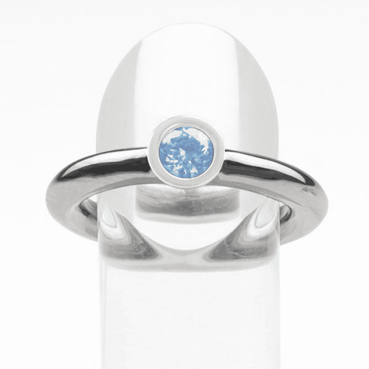 Stackerring Edelstahl (Stein Aqua)