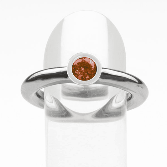 Stackerring Edelstahl (Stein Braun)