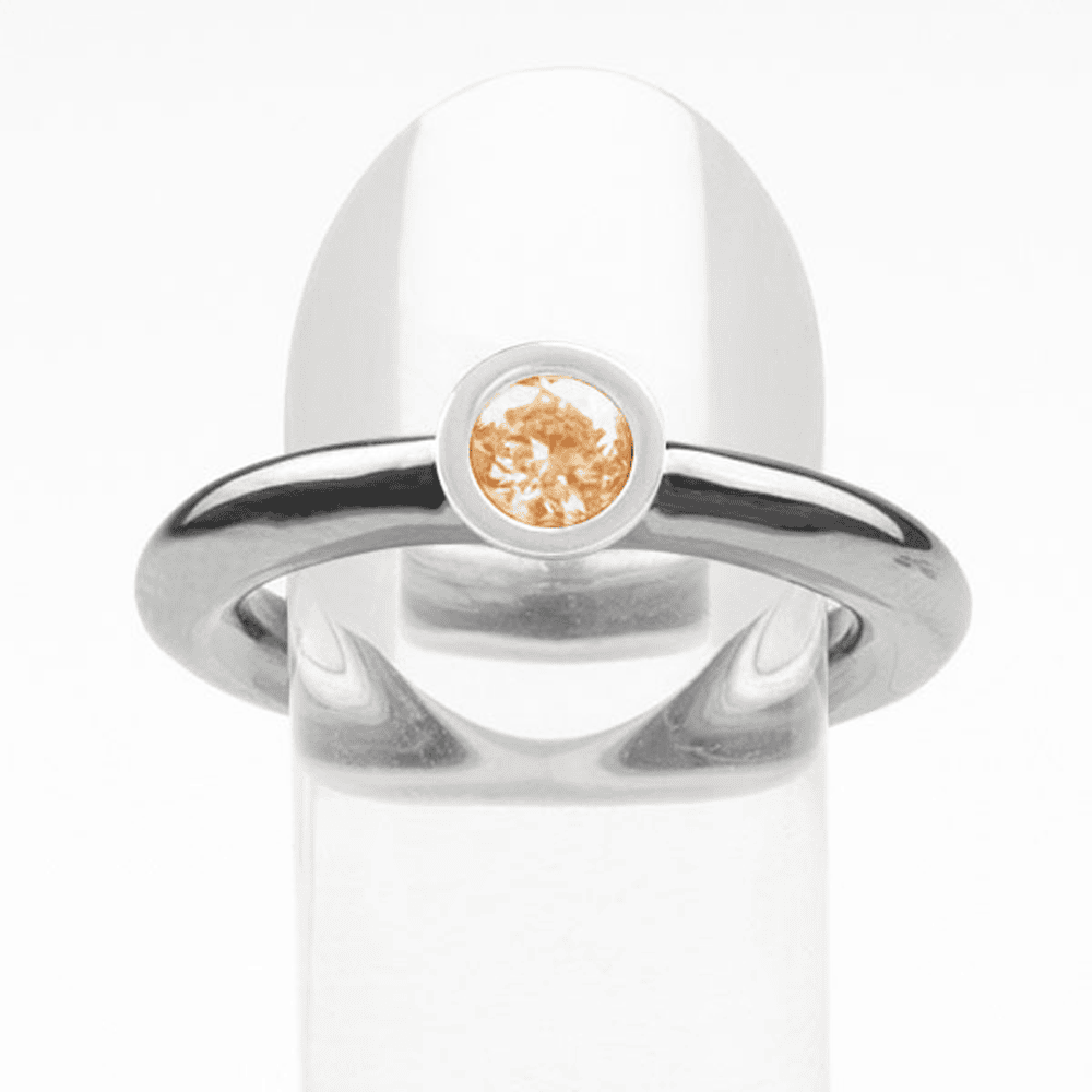 Stackable Ring Stainless Steel (Stone Apricot)