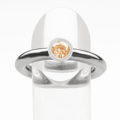 Stackable Ring Stainless Steel (Stone Apricot)