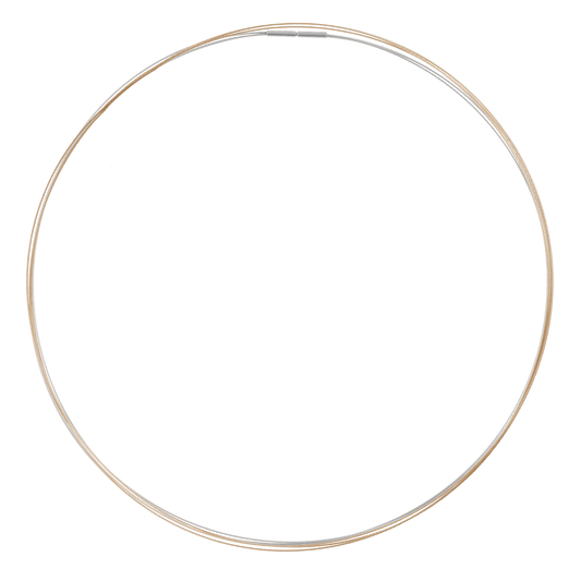 Stahlreif bicolor (Gold / Edelstahl / 5 Stränge)