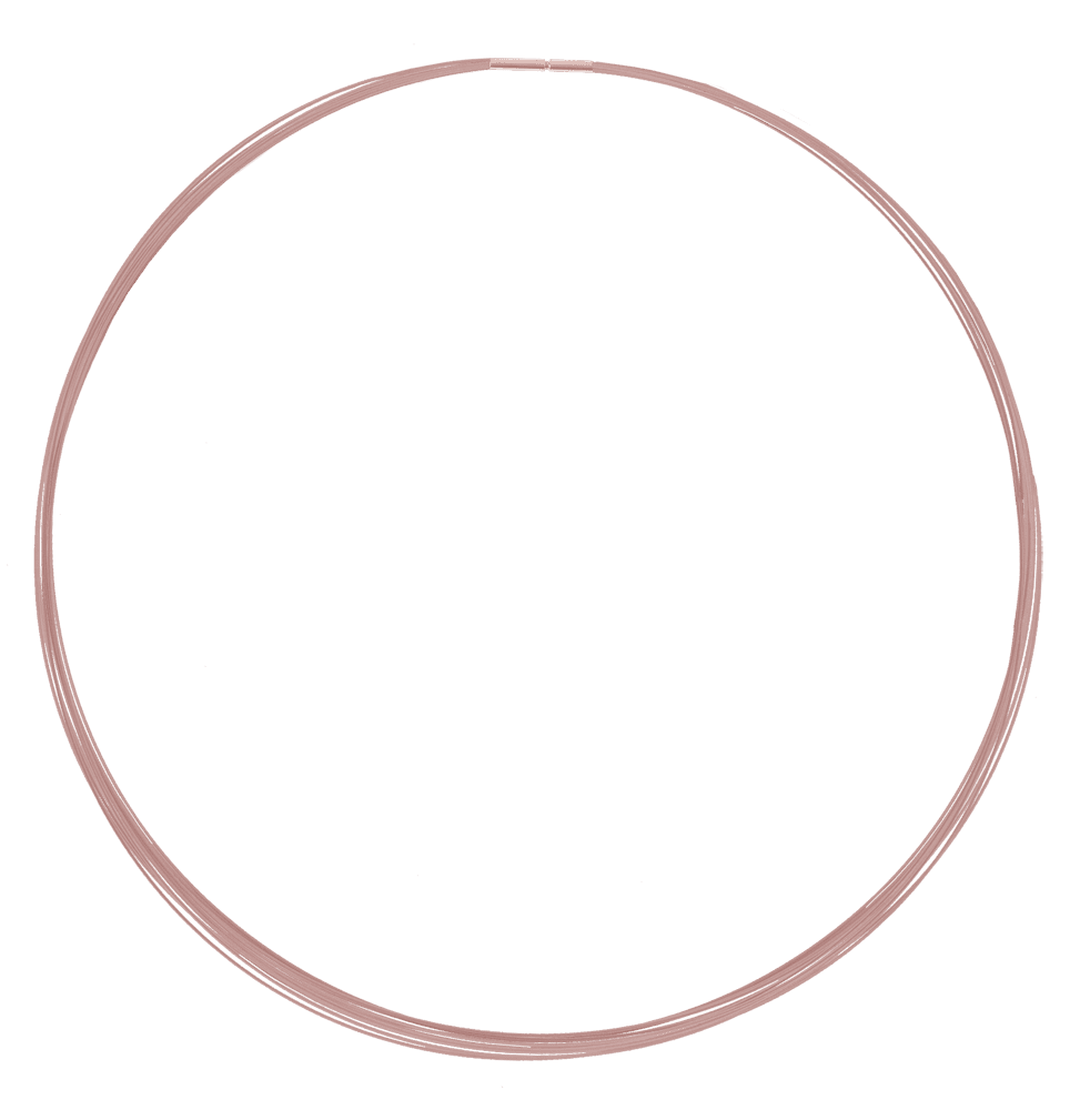 Steel hoop IP rose gold (10 strands)