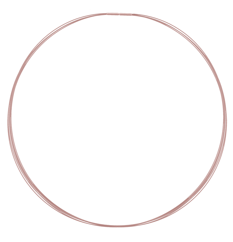 Steel hoop IP rose gold (5 strands)